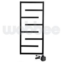 Juodas elektrinis rankšluosčių džiovintuvas WOBBEE WELLY BLACK 50x110cm, dešininis