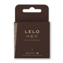 Išskirtiniai didesnio dydžio prezervatyvai "LELO HEX Respect XL" - 3 vnt.