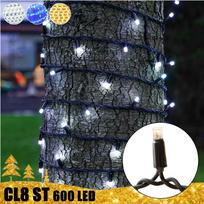 600 LED profesionali lauko girlianda PRO PLIUS ST CL8 IP67 : LED lempučių spalva - Šiltai Balta (WW)