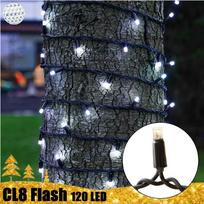 120 LED profesionali lauko girlianda PRO PLIUS FLASH CL8 IP67 : LED lempučių spalva - Šiltai Balta (WW)