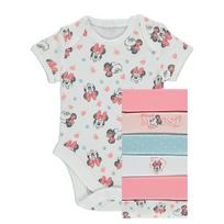Mergaitiški bodžiukai trumpom rankovėm "Minnie Mouse", 7 vnt.