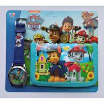 Rinkinys: laikrodis ir piniginė "Paw patrol"