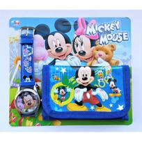 Rinkinys: laikrodis ir piniginė "Mickey Mouse"