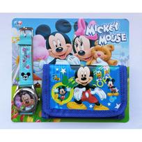 Rinkinys: laikrodis ir piniginė "Mickey Mouse"