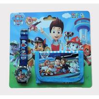 Rinkinys: laikrodis ir piniginė "Paw patrol"