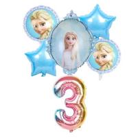 3 - ojo gimtadienio balionų rinkinys Princesė Elza
