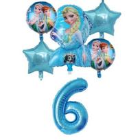 6 - ojo gimtadienio balionų rinkinys Princesė Elza ir Ana