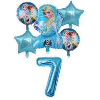 7 - ojo gimtadienio balionų rinkinys Princesė Elza ir Ana