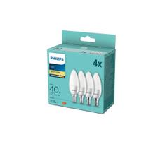 Rinkinys 4x LED Lemputės Philips B35 E14/5W/230V 2700K