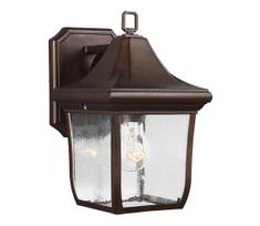 Feiss – Lauko sieninis šviestuvas OAKMONT 1xE27/60W/230V IP44 bronzos