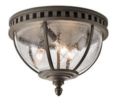 Kichler – Lauko lubinis šviestuvas HALLERON 3xE14/40W/230V IP44 antracitas