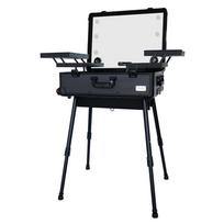 Lagaminas makiažo priemonėms su apšvietimu Osom Professional Lighted Makeup Case Black OSOMLC015BL, juodas, kosmetologams