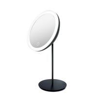 Veidrodis ant kojelės su LED apšvietimu Be Osom LED Table Mirror Matte Black BEOSOM18DTRSBK, juodos spalvos, 1X, skersmuo 175 mm
