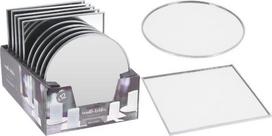 Žvakidė MIRROR PLATE, įvairių formų, sidabro sp., 15 cm