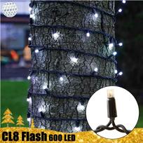 600 LED profesionali lauko girlianda PRO PLIUS FLASH CL8 IP67 : LED lempučių spalva - Šiltai Balta (WW)