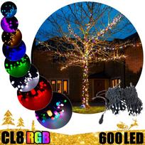 600 LED profesionali lauko girlianda PRO PLIUS RGB CL8 IP67