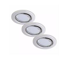 Briloner 7221-039 - RINKINYS 3x LED Vonios šviestuvas 1xGU10/3W/230V sidabras