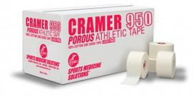 Atletinis Neelastinis Teipas CRAMER 950, Baltas, 5 cm x 13,7 m