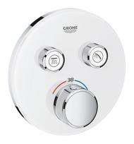 Virštinkinė termostatinio maišytuvo dalis Grohtherm SmartControl,2 valdikliai, balta
