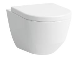 Pakabinamas unitazas Pro Rimless be nuplovimo lanko (360 x 530 x 430 mm), su LCC, baltas
