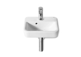 DAMA SENSO COMPACT & SQUARE Mažas praustuvas 35 × 28 cm su montavimo rinkiniu, su anga maišytuvui