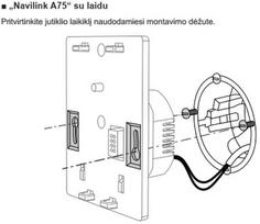 Kambario termostatas Navilink A75. Laidinis maitinimas 12/24VAC/DC