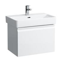 Spintelė praustuvui PRO S 550x390x370 mm su 1 stalč. ir vid. stalč., balta blizgi