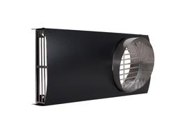 Lauko grotelės dvigubos  STDJ d160, juodos sp., ner. plieno