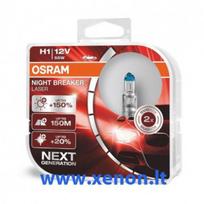 OSRAM H1 2vnt. Night Breaker LASER +150 lemputės  2vnt. 64150NL