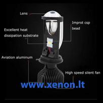 Auto LED H4 Optical Lens 2vnt.