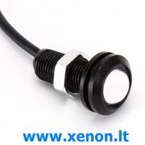 Apvalus LED žibintas 23mm baltas