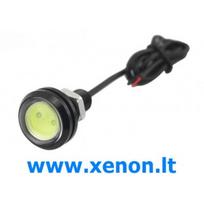 Apvalus LED žibintas 18mm geltonas
