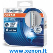 D3S OSRAM Cool Blue Boost 7000K 2vnt XENON lemputės 66340CBB LED look