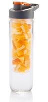 Gertuvė XD COLLECTION, 800ml, su infuzoriumi, skaidrus tritano plastikas, su oranžinės sp. dangteliu