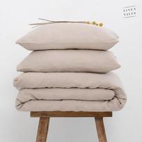 Linen Tales Warm Sand Hemp Duvet Cover Set Kanapių pluošto patalynės komplektas, 200x200 50x70*2