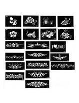 1Nr. profesionalui laikinos tatuiruotės rinkinys Body Art 12vnt