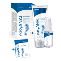 Rinkinys "Joydivision EasyANAL StarterSet": Lubrikantas - 80 ml, Atpalaiduojantis purškiklis - 30 ml, Knygelė