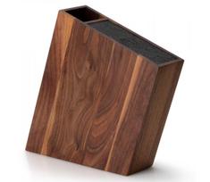 Continenta C4251- Peilių stovas su lanksčiu įdėklu ir skyriumi 31x8x24,5 cm riešutmedžio