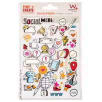 Skrebinimo lipdukai - WALTHER „Adhesive sticker Social Media“