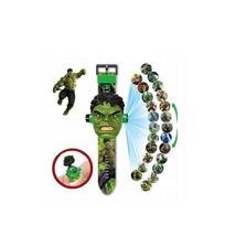 Hulk vaikiškas laikrodis su projekcija