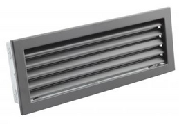 Grotelės VENTLAB 325x195, fiksuotos žaliuzės, juodos