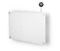 Stiklinis panelinis šildytuvas Mill Glass su WIFI, 600W, baltas