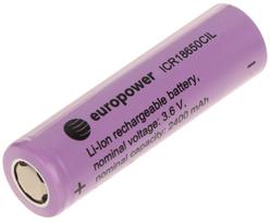 LI-ION AKUMULIATORIUS BAT-ICR18650CIL/EP 3.6 V EUROPOWER
