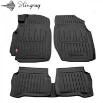 Guminiai 3D kilimėliai NISSAN Almera N16 2000-2006 (Juodos spalvos)