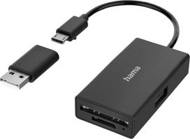 HAMA HUB 2.0 USB-A+ micro-usb +kortelių skaitytuvas (200125)