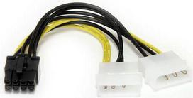 StarTech Molex x2 – PCIe 8 kontaktų, 0,15 m, Geltonas (LP4PCIEX8ADP)