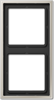 Metal 2-gang frame, stainless steel, LS990 ES2982 | 4011377749108