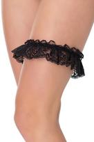 Keliaraištis su nėriniais Coquette Leg Garter, juodos spalvos (galima rinktis spalvą)