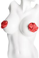Lipdukai speneliams su kaspinėliu Coquette Sequin Pasties With Bow, raudonos spalvos