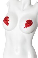 Blizgūs lipdukai speneliams Coquette Broken Heart Pasty, raudonos spalvos
